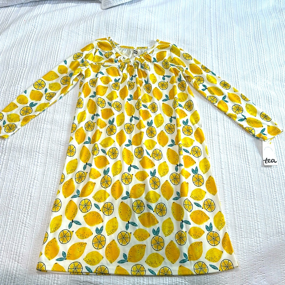 Tea brand new with tags kids lemon dress long sleeve